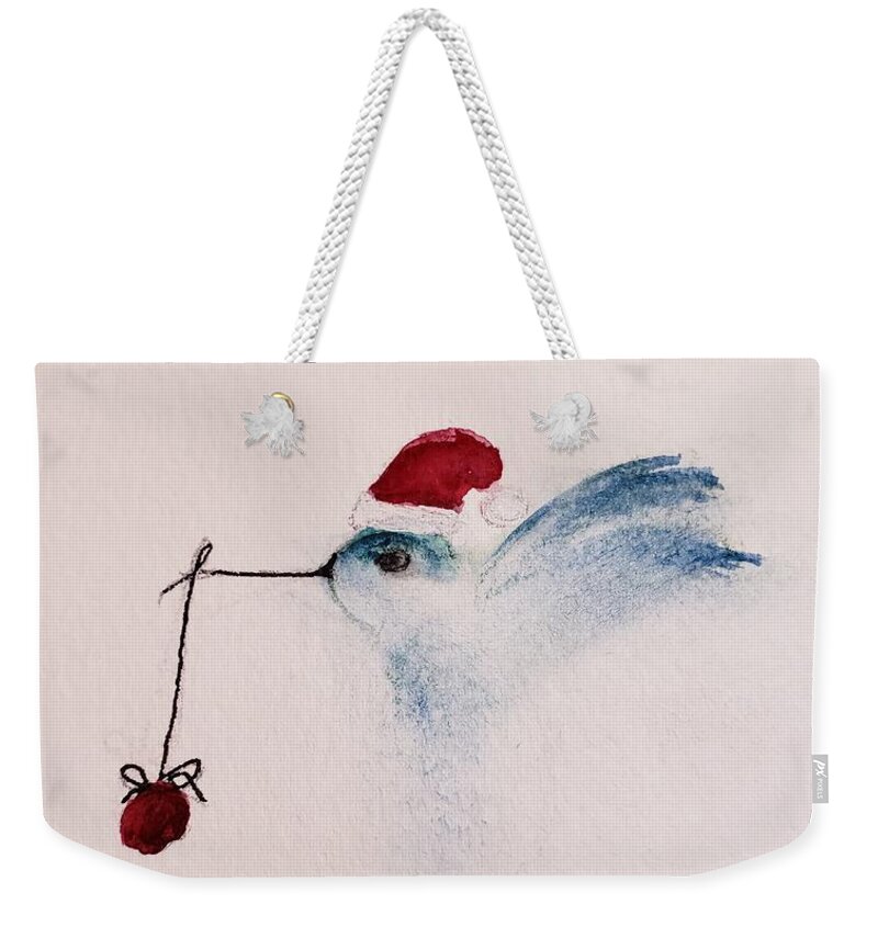  Weekender Tote Bag featuring the painting Christmas Present by Margaret Welsh Willowsilk