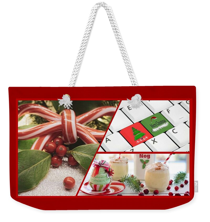 Merry Christmas Weekender Tote Bag featuring the photograph Christmas Sweets by Nancy Ayanna Wyatt
