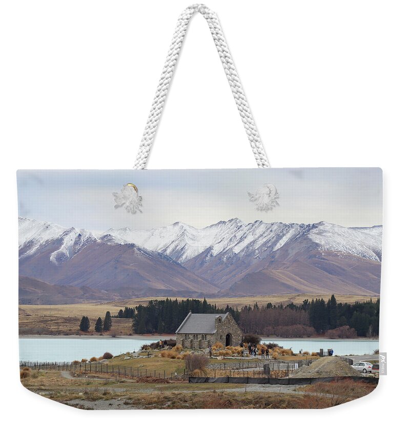  Weekender Tote Bag featuring the photograph Church of The Good shepherd, Lake Tekapo by Pla Gallery