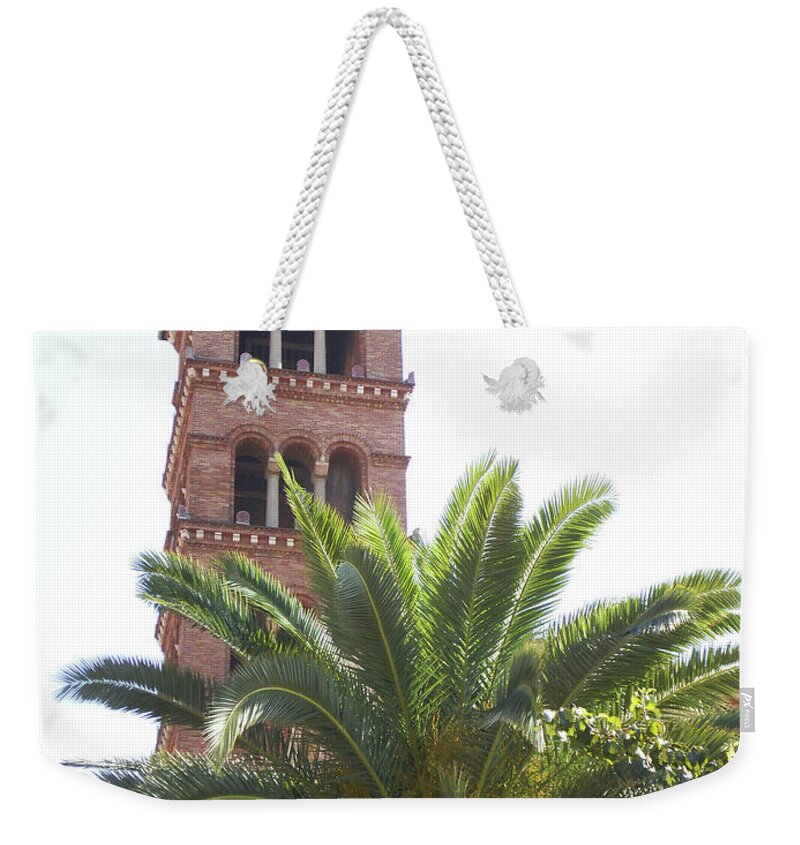  Weekender Tote Bag featuring the photograph Church Palm by Heather E Harman