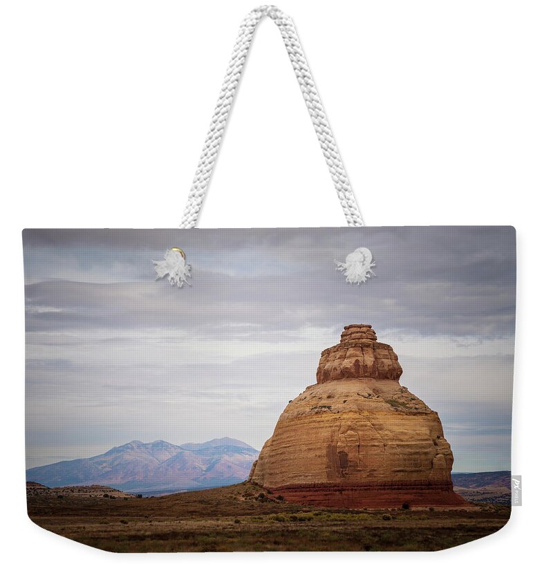Blue Weekender Tote Bag featuring the photograph Church Rock Monticello Utah I Color by David Gordon