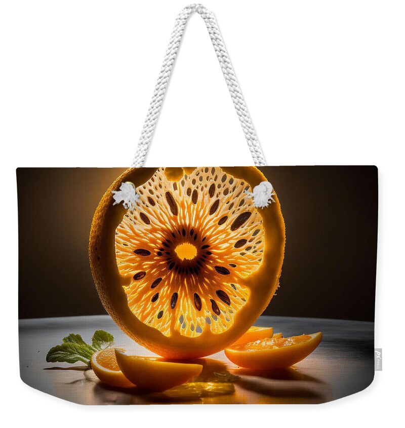  Weekender Tote Bag featuring the digital art Citrus Sun I by Jay Schankman