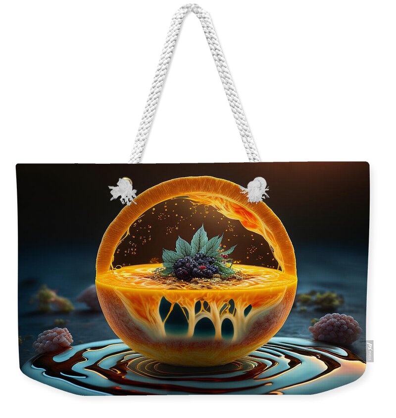 Collector Of Light Weekender Tote Bag featuring the digital art Sol Citrico by Jay Schankman