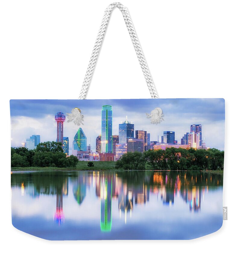 Dallas Weekender Tote Bag featuring the photograph City Of Dallas by Robert Bellomy
