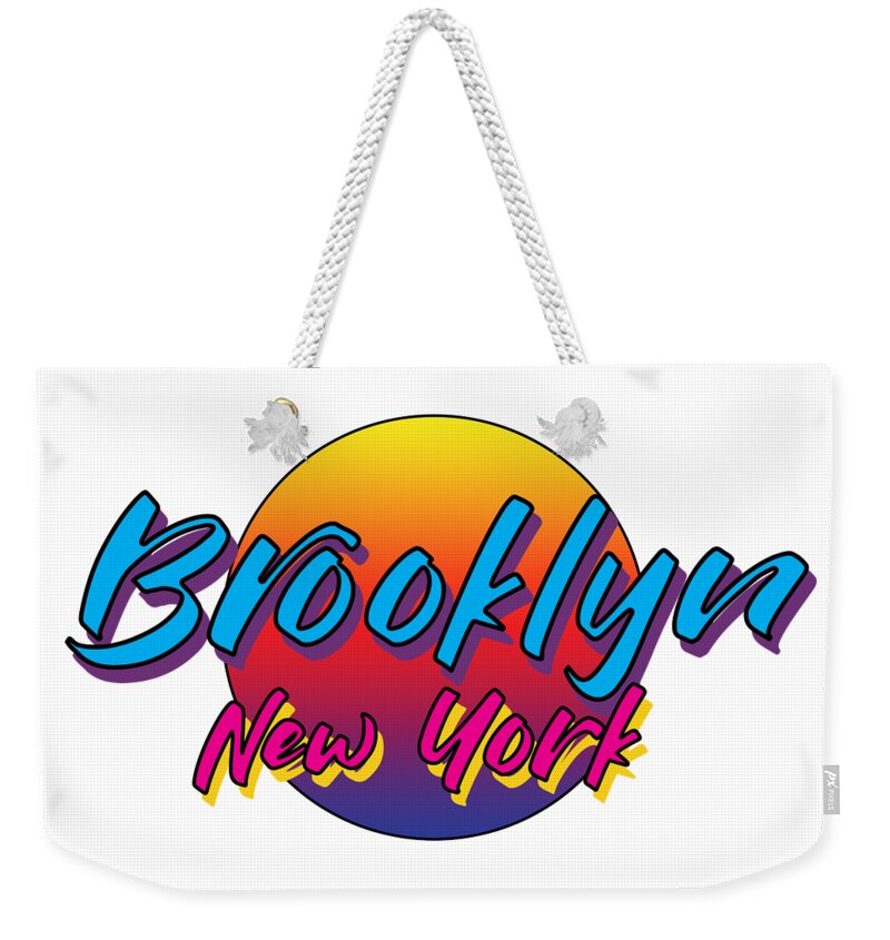 City Zen Weekender Tote Bag featuring the digital art City Zen Brooklyn by Christopher Lotito