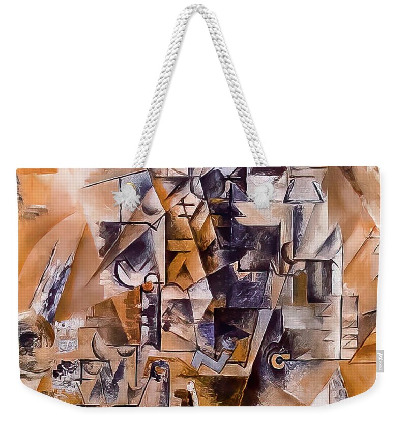 Clarinet Weekender Tote Bag featuring the painting Clarinet by Pablo Picasso 1911 by Pablo Picasso