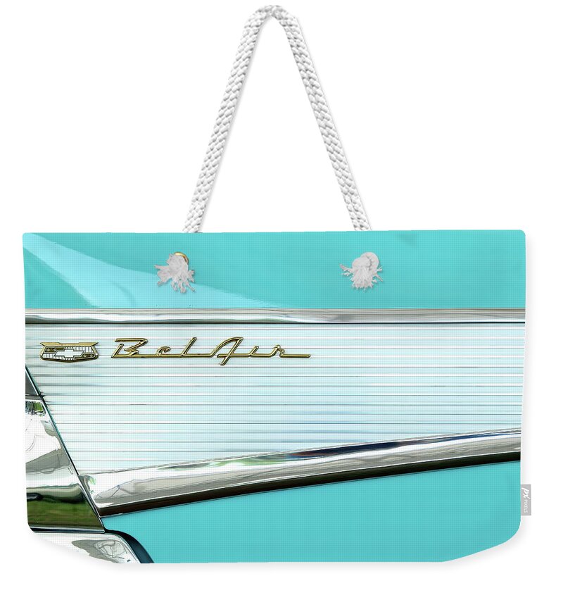Chevy Weekender Tote Bag featuring the photograph Classic Bel by Lens Art Photography By Larry Trager