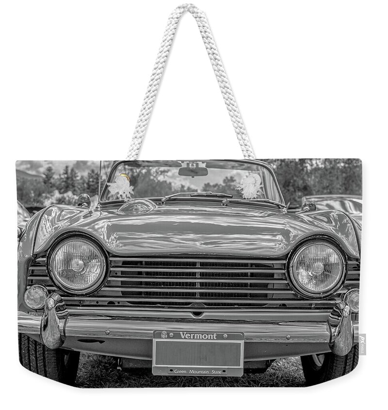 Car Weekender Tote Bag featuring the photograph Classic Car Vermont by Edward Fielding