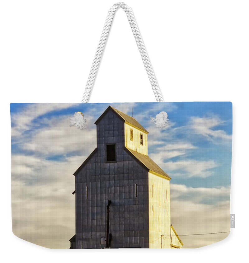 Cottonwood Weekender Tote Bag featuring the photograph Classic grain elevator by Tatiana Travelways