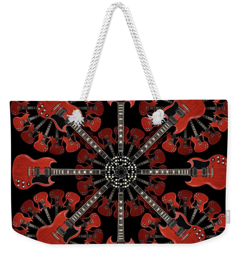 Abstract Guitars Weekender Tote Bag featuring the photograph Classic Guitars Abstracts 13 by Mike McGlothlen