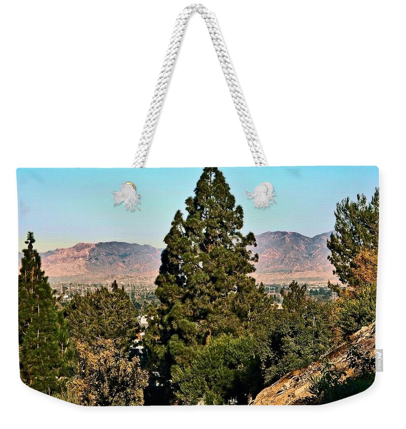 Mountains Weekender Tote Bag featuring the photograph Classic Mountains and Trees by Andrew Lawrence
