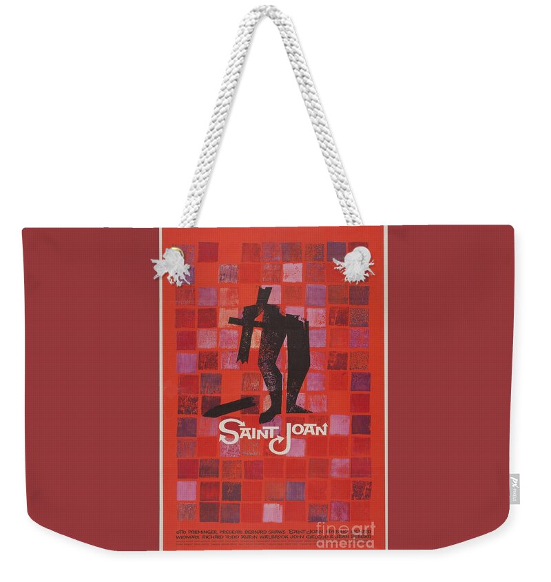 Saint Weekender Tote Bag featuring the painting Classic Movie Poster - Saint Joan by Esoterica Art Agency