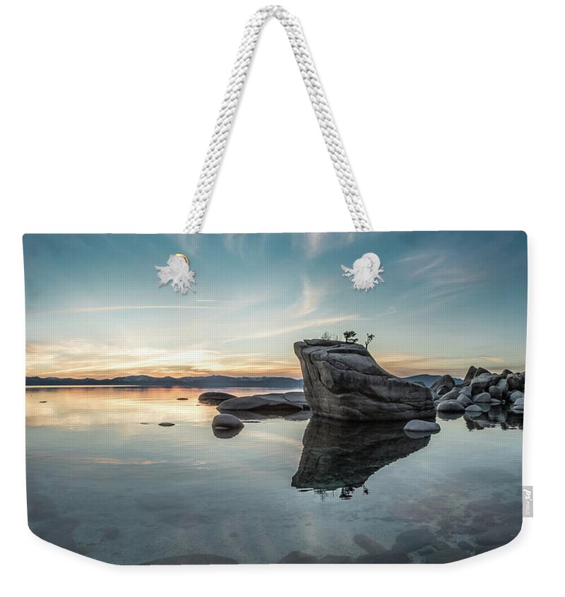 Water Weekender Tote Bag featuring the photograph Clearwater Sunset- large by Martin Gollery