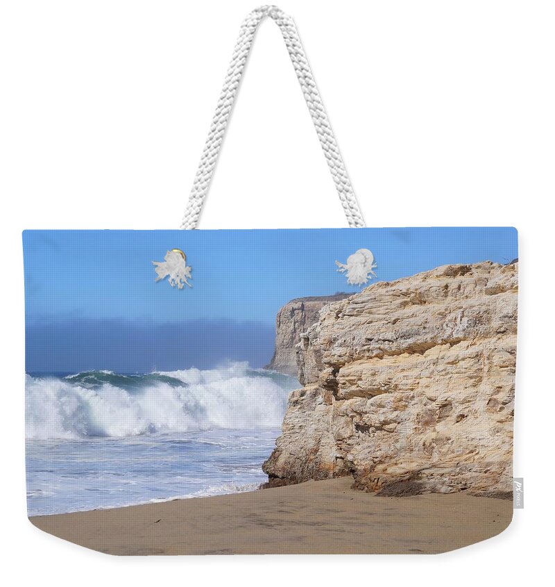 Beach Weekender Tote Bag featuring the photograph Cliff At Davenport by Claudia Zahnd-Prezioso