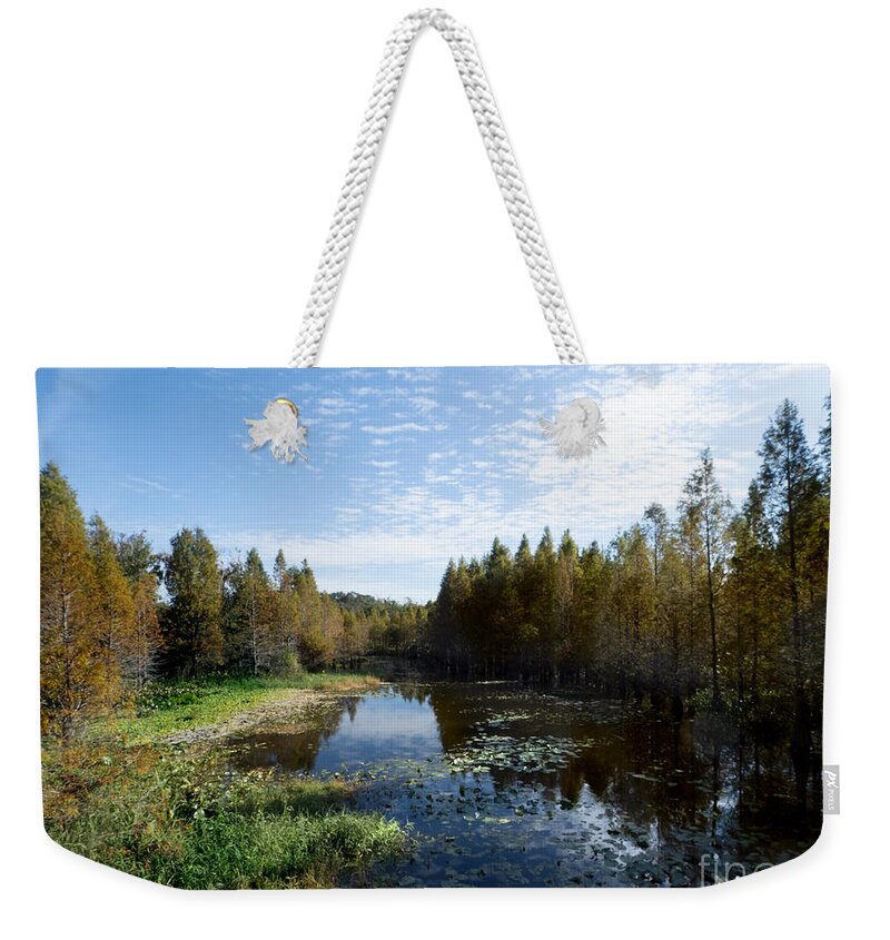 Wetland Weekender Tote Bag featuring the photograph Cliff Stepens Park is a Surprising Wetland in Clearwater Florida by L Bosco