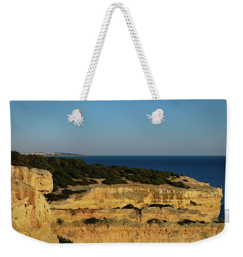 Algarve Weekender Tote Bag featuring the photograph Cliffs in Malhada do Baraco Beach by Angelo DeVal