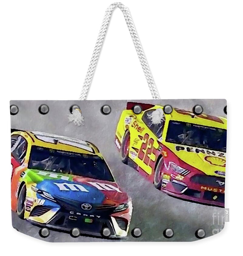 Stock Car Weekender Tote Bag featuring the photograph Close by Billy Knight