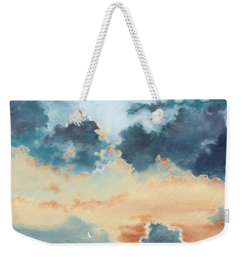 Blue Weekender Tote Bag featuring the painting Morning by Katrina Nixon