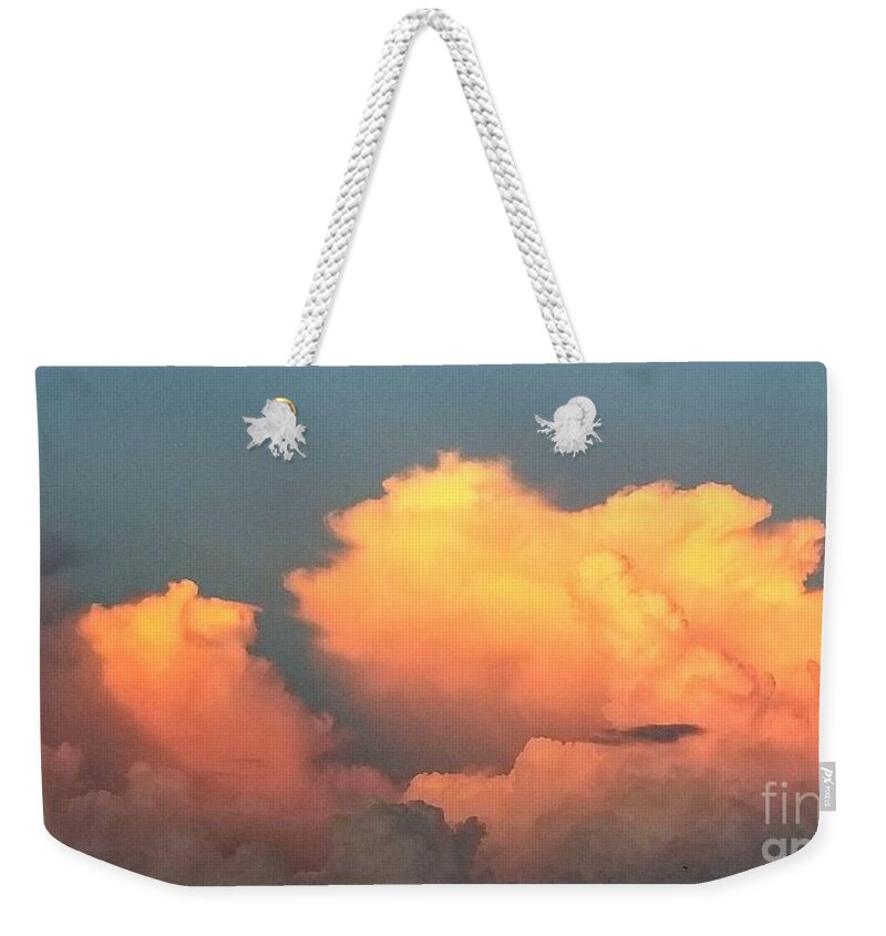 Cloud Weekender Tote Bag featuring the photograph Cloud Blush by Tina Mitchell