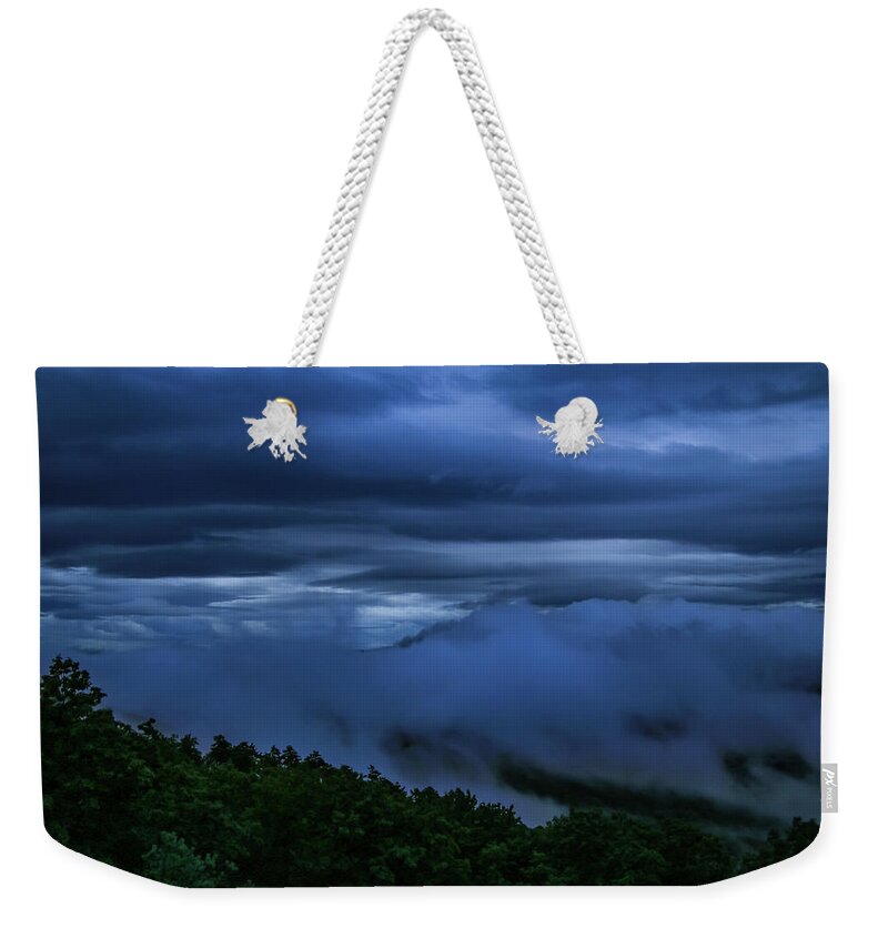 Blue Ridge Parkway Weekender Tote Bag featuring the photograph Cloud Layers by Deb Beausoleil