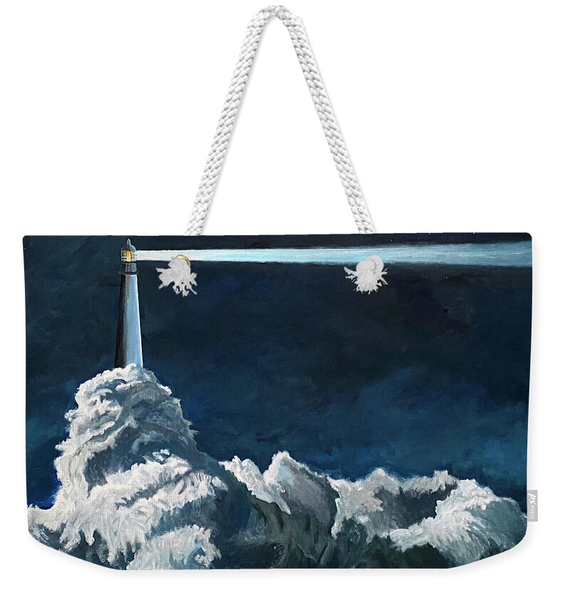 Nighttime Sky Weekender Tote Bag featuring the photograph Cloud Station #59 by Thomas Blood