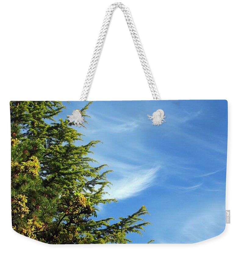 Clouds Weekender Tote Bag featuring the photograph Clouds Imitating Trees by Kimberly Furey