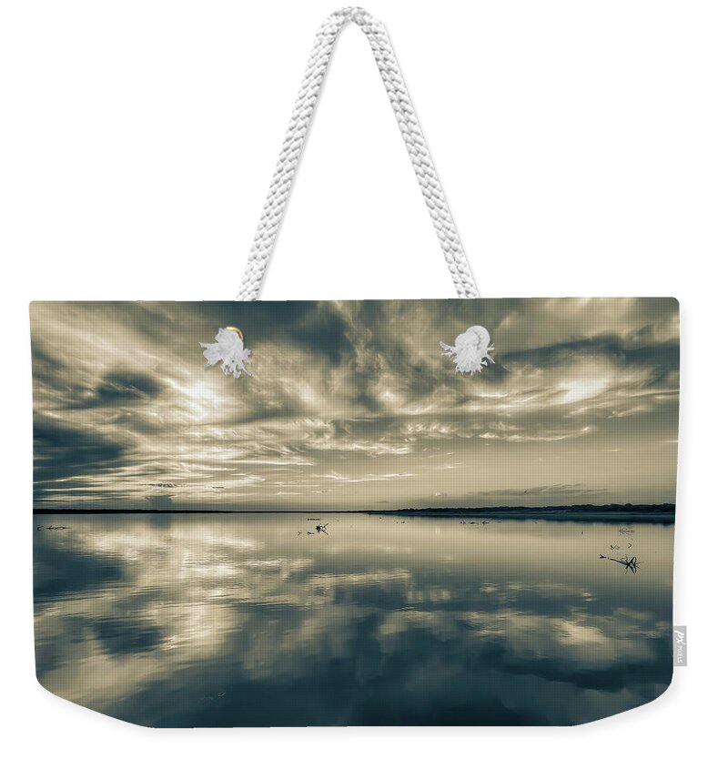 Clouds Weekender Tote Bag featuring the photograph Clouds in Blue Gray by Pam Rendall
