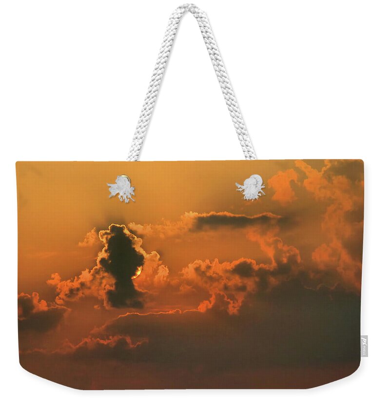 Wassaw Sound Weekender Tote Bag featuring the photograph Cloudscape I by Theresa Fairchild