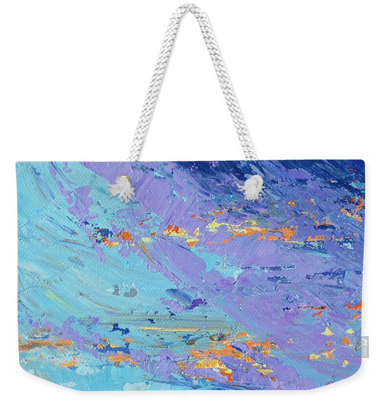 Sky Painting Weekender Tote Bag featuring the painting Cloudscape in July Front Range Colorado Painting by Patricia Awapara