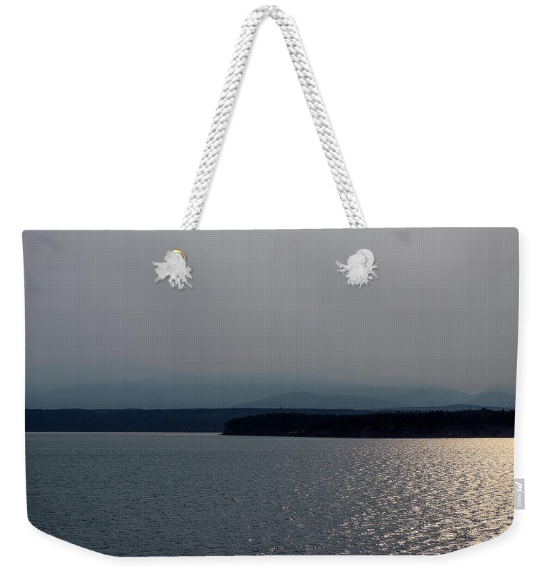 Coastal Weekender Tote Bag featuring the photograph Coastal Evening Glisten by Ed Williams