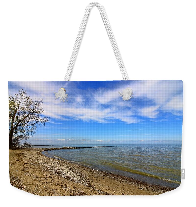 Lake Erie Weekender Tote Bag featuring the photograph Coastal Ohio Series 2 by Mary Walchuck