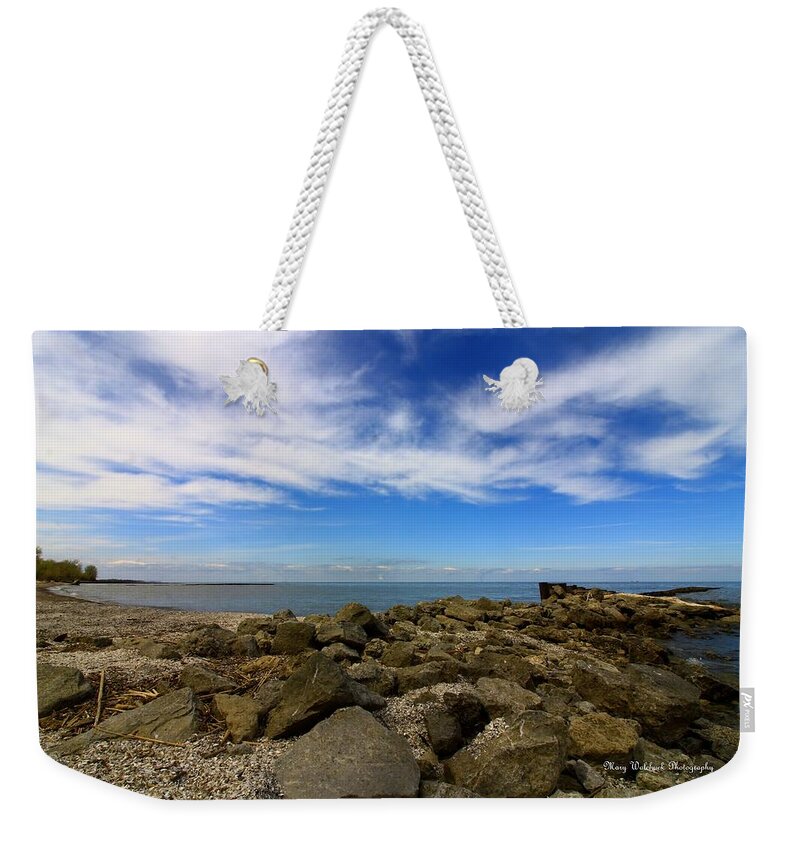 Lake Erie Weekender Tote Bag featuring the photograph Coastal Ohio Series 3 by Mary Walchuck