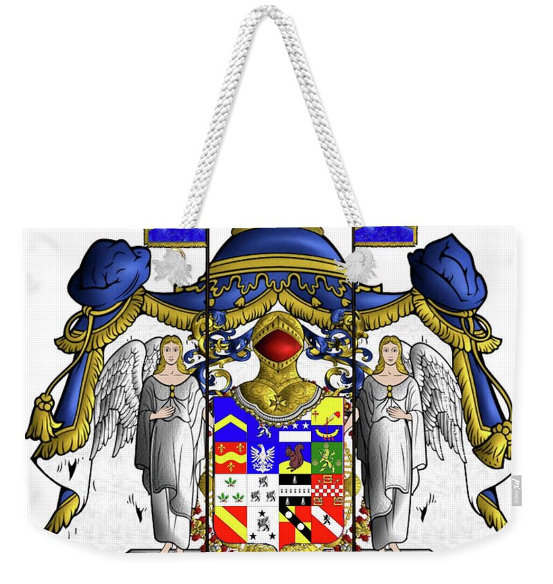 Coat Of Arms Weekender Tote Bag featuring the drawing Coat of Arms by Troy Caperton