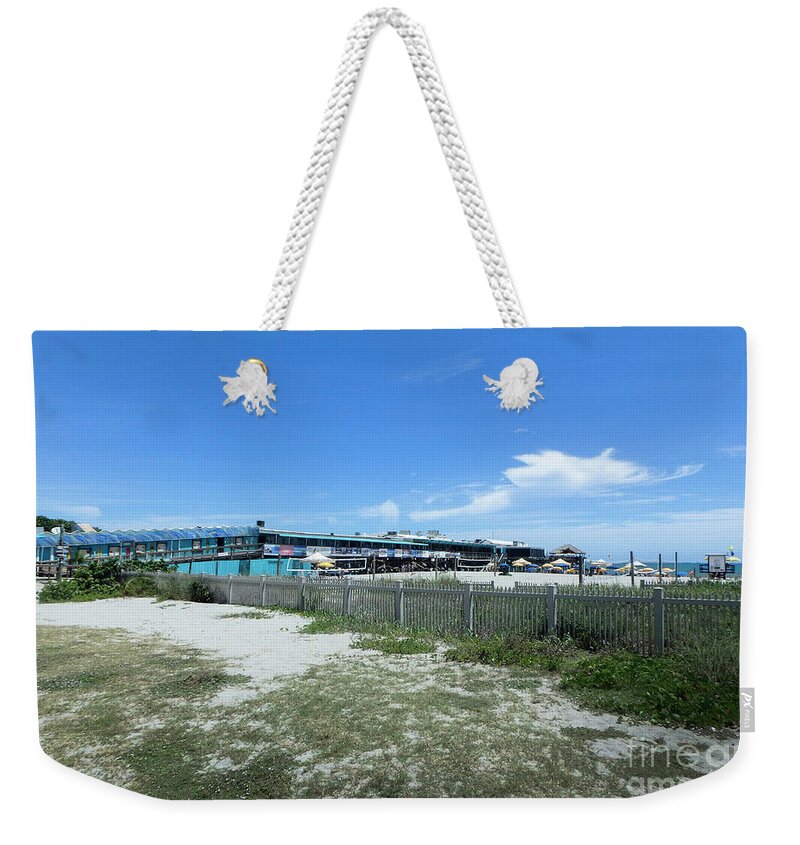 Pier Weekender Tote Bag featuring the photograph Cocoa Beach Pier by Judy Hall-Folde