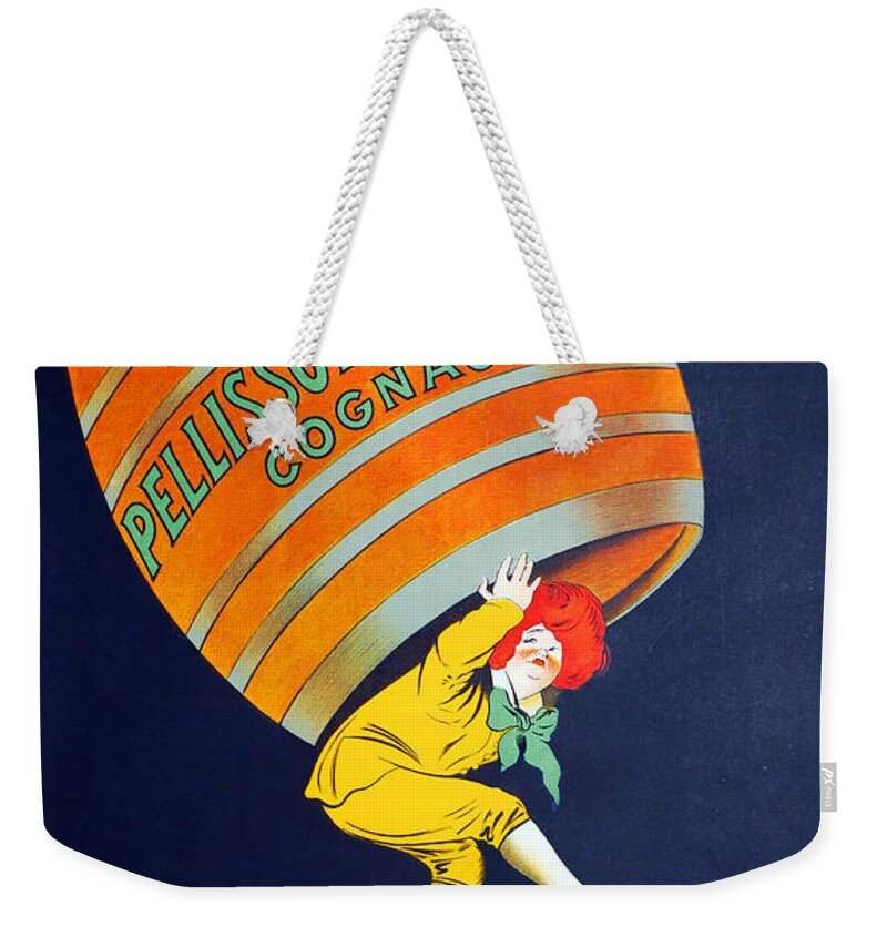 Cognac Weekender Tote Bag featuring the painting Cognac Pellisson Advertising Poster by Leonetto Cappiello