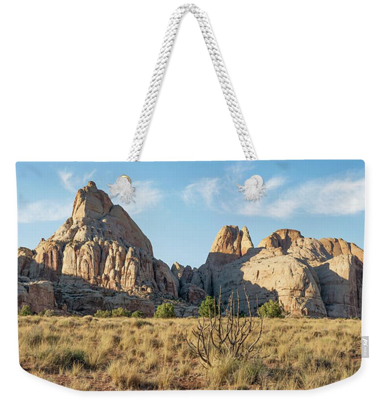 Utah Weekender Tote Bag featuring the photograph Cohab Canyon Panoramic View by Aaron Spong