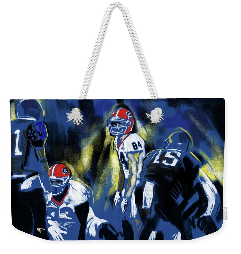 Cold Kentucky Weekender Tote Bag featuring the painting Cold Kentucky by John Gholson