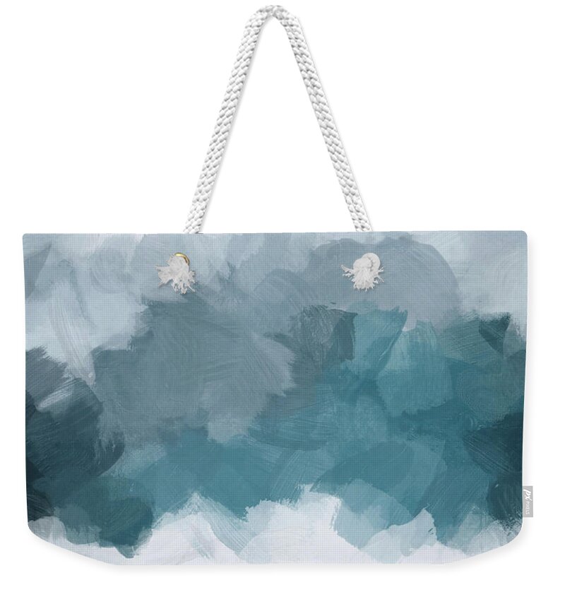 Abstract Weekender Tote Bag featuring the painting Cold Mountain by Rachel Elise