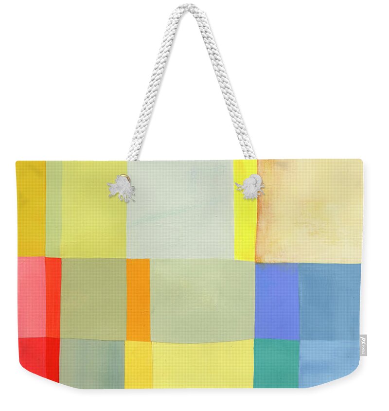 Abstract Art Weekender Tote Bag featuring the painting Color Meditations #4 by Jane Davies