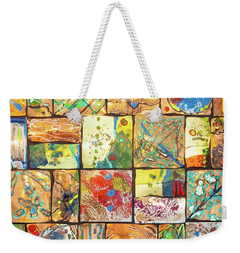 Abstract Weekender Tote Bag featuring the photograph Colorful Abstract Squares by Jo Ann Tomaselli
