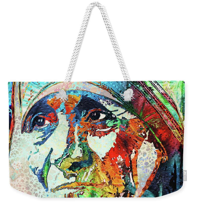 Colorful Mother Teresa Tribute Hidden Gem Art Weekender Tote Bag