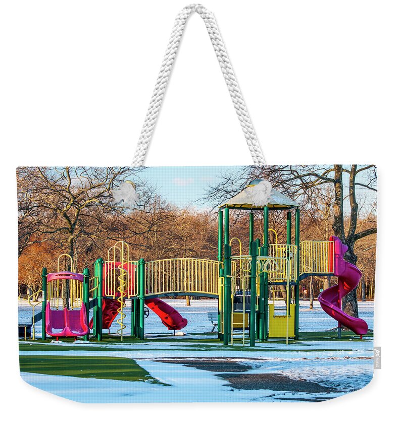 Colorful Weekender Tote Bag featuring the photograph Colorful Playground by Cathy Kovarik