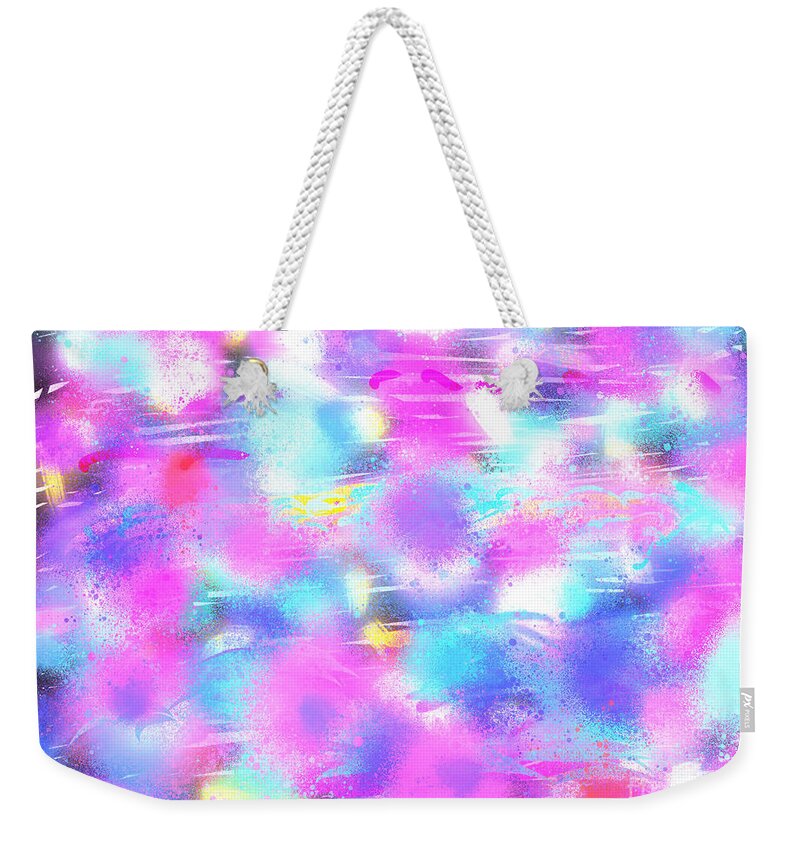 Impressionistic Expressionism Weekender Tote Bag featuring the digital art Colorful Wonders by Zotshee Zotshee