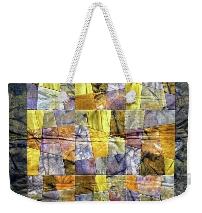 Silk Fiber Weekender Tote Bag featuring the tapestry - textile Colors of the Earth by Chris Burton