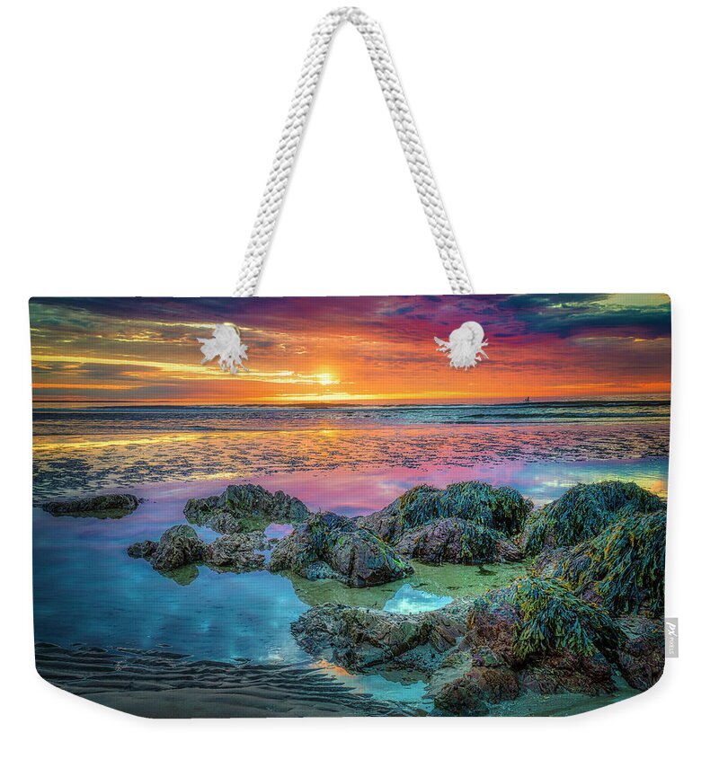 Ogunquit Weekender Tote Bag featuring the photograph Colors of the Heart by Penny Polakoff