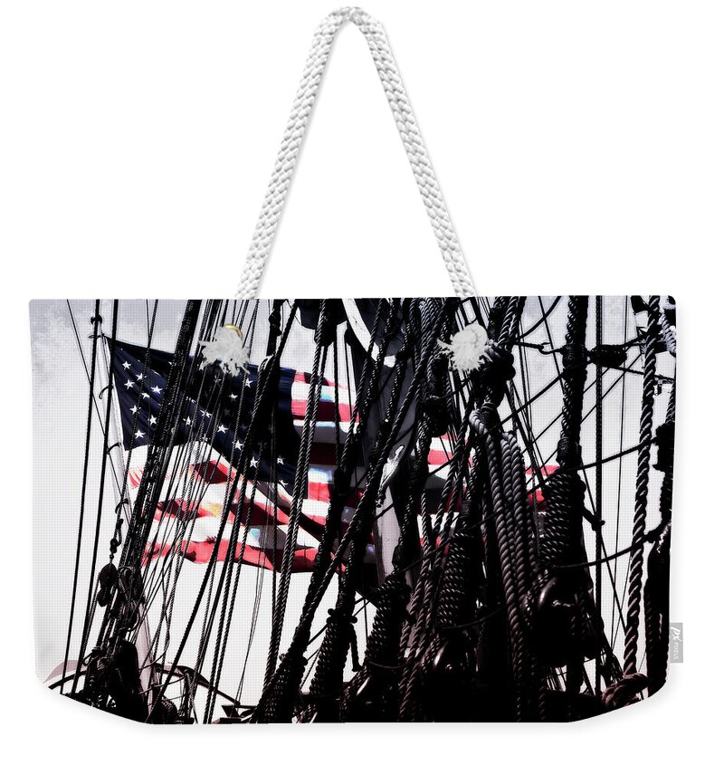 Photo Weekender Tote Bag featuring the photograph Colors on the Stern 1 by Alan Hausenflock