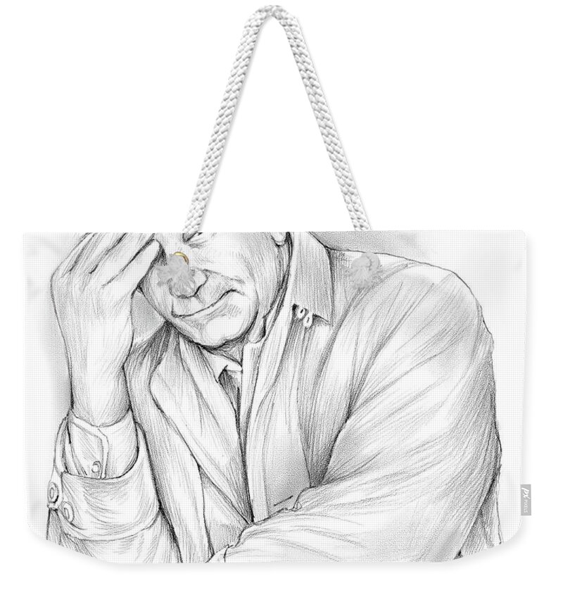 Columbo Weekender Tote Bag featuring the drawing Columbo - 11JAN23 by Greg Joens