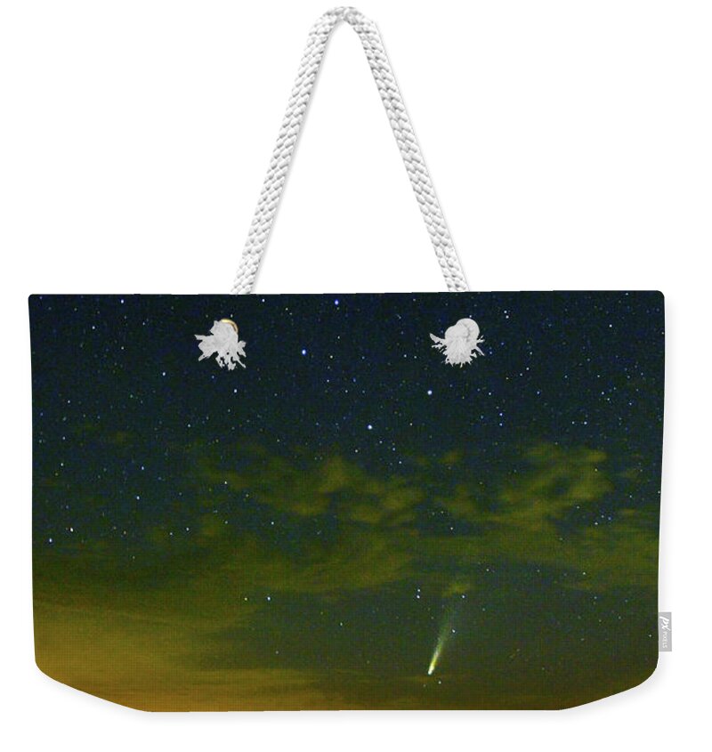 Comet Weekender Tote Bag featuring the photograph Comet Neowise by Rod Seel