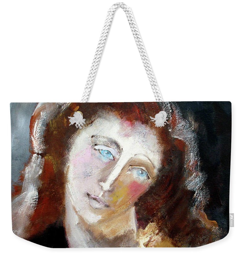 Figurative Weekender Tote Bag featuring the painting Compassion by Jim Stallings
