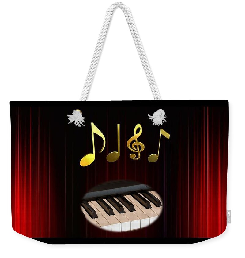 Concert Weekender Tote Bag featuring the mixed media Concertino by Nancy Ayanna Wyatt